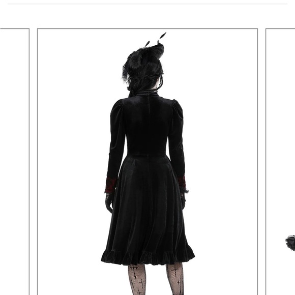 Scarlet Scars Velvet Midi Dress - Picture 3 of 5